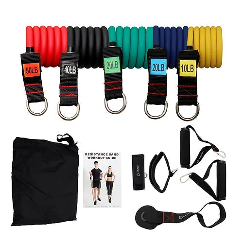 Airavat Exercise Resistance Tube Pack of 12 (Colour may Vary)