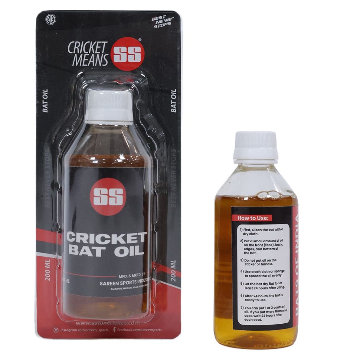 SS Cricket Bat Oil