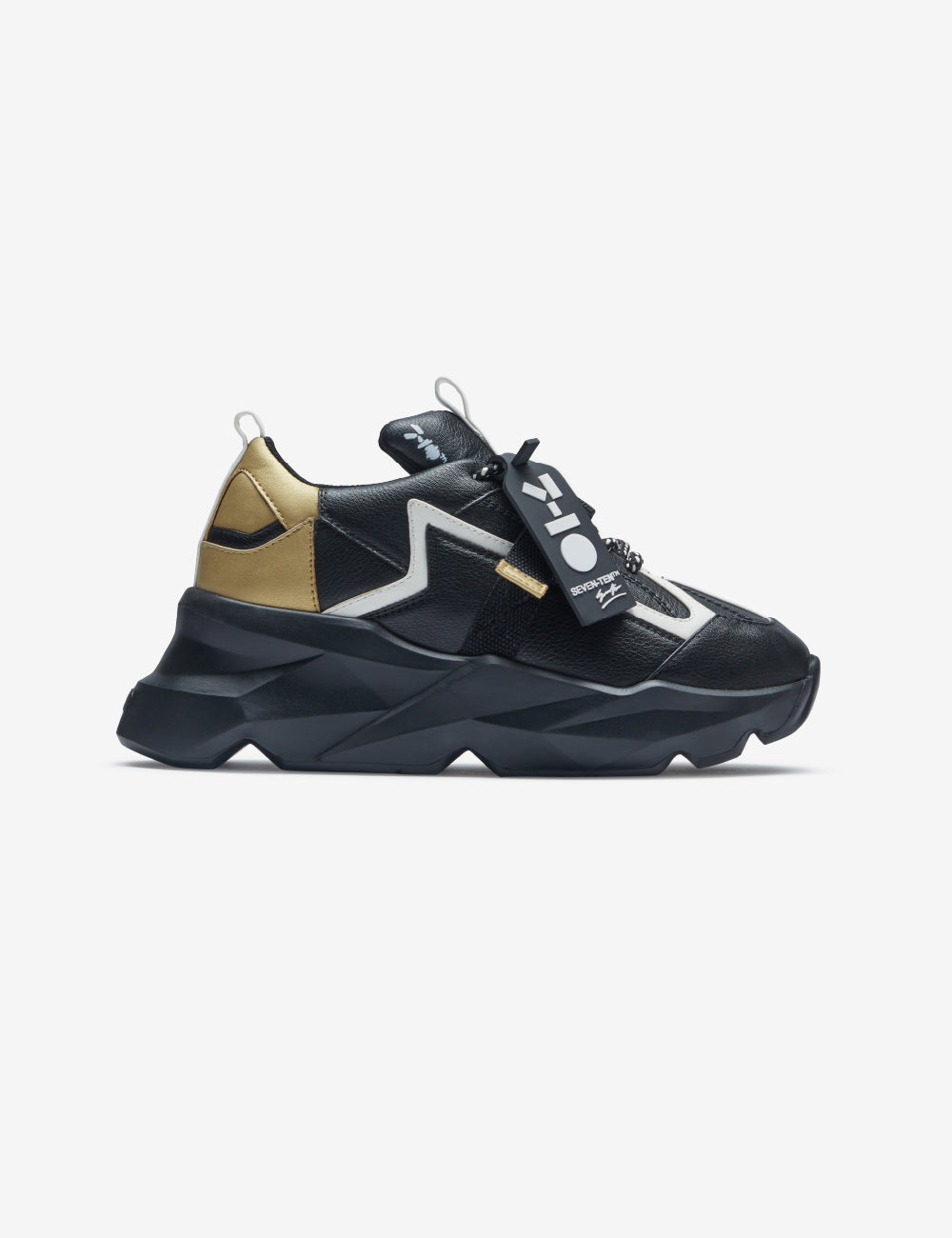 726 black gold buckle chunky sneaker - The Grand Sale