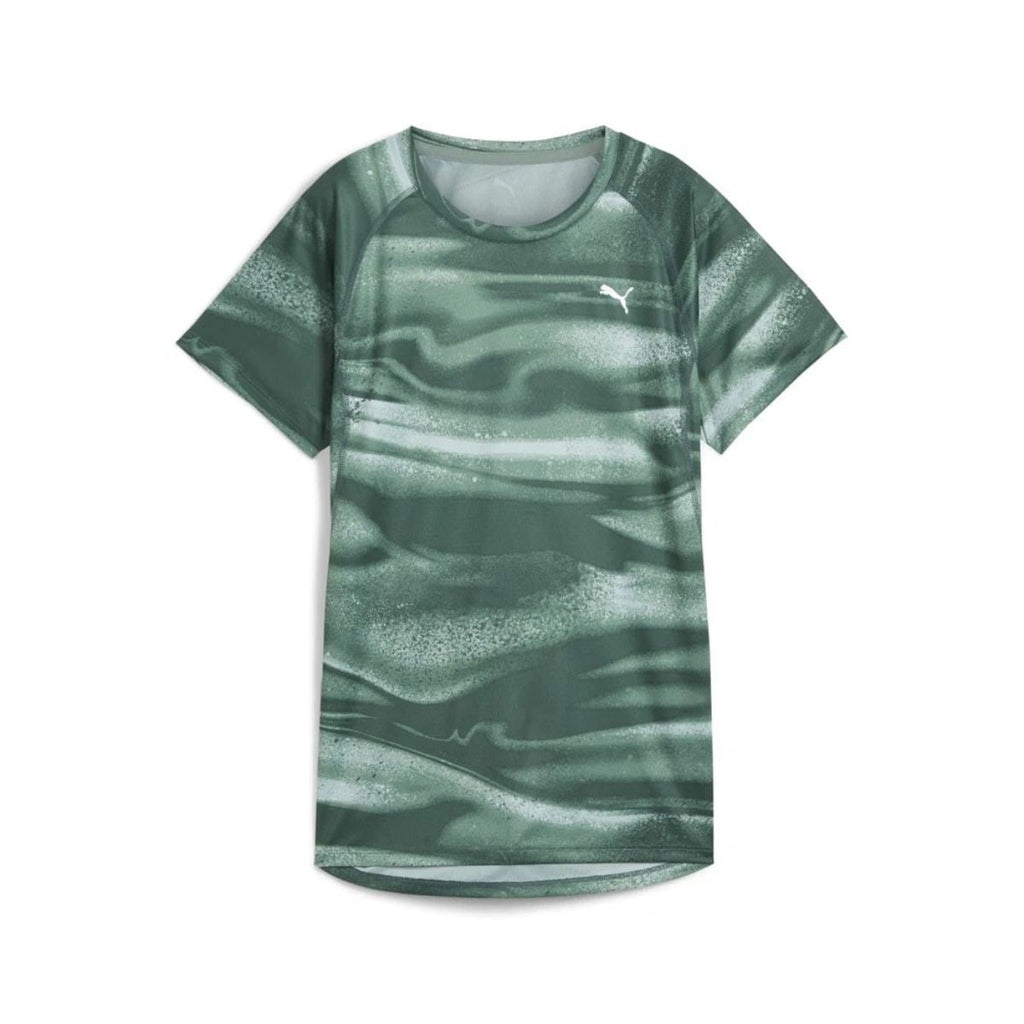 Puma Run Velocity All Over Print Crew Neck Short Sleeve T-Shirt