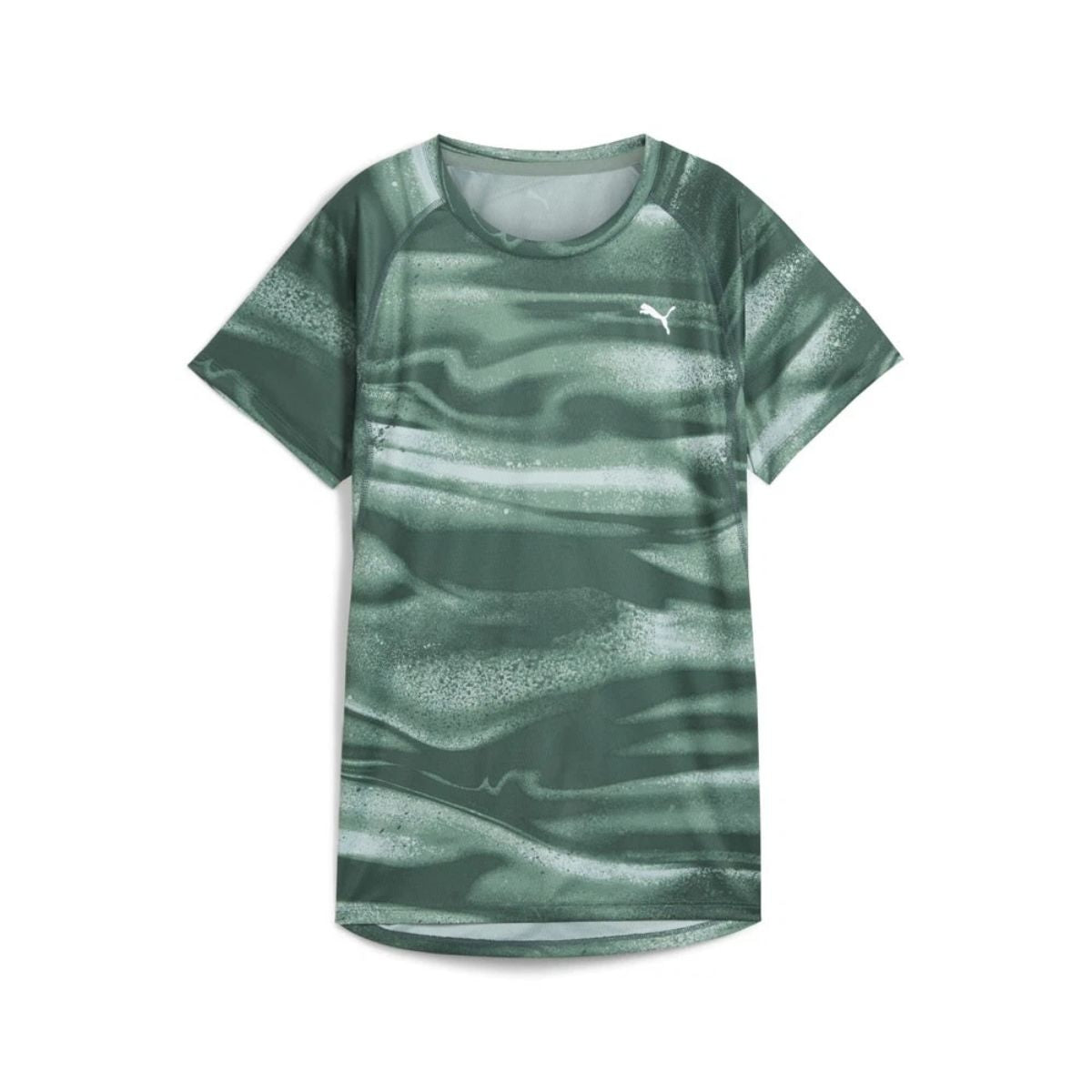 Puma Run Velocity All Over Print Crew Neck Short Sleeve T-Shirt