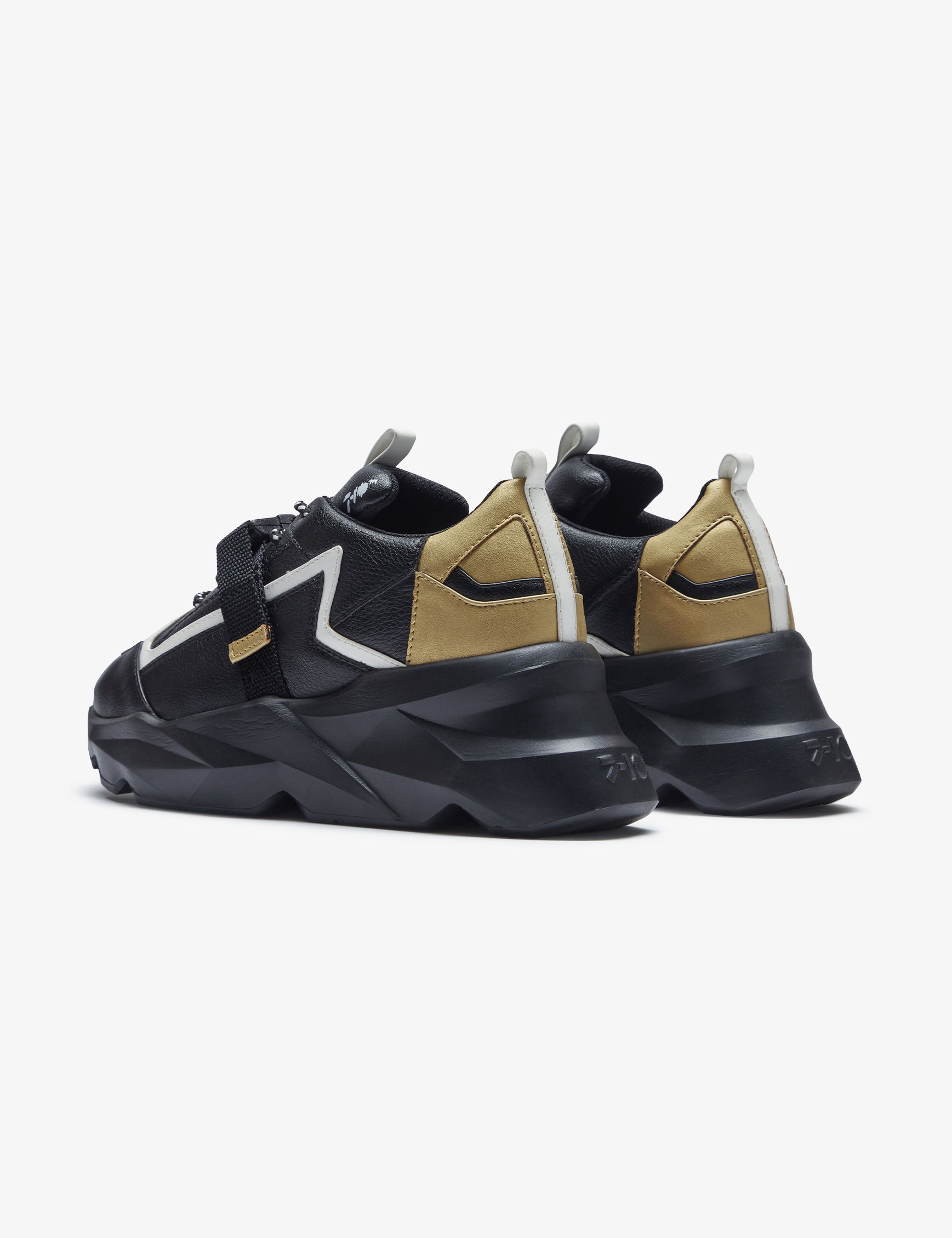 726 black gold buckle chunky sneaker - The Grand Sale