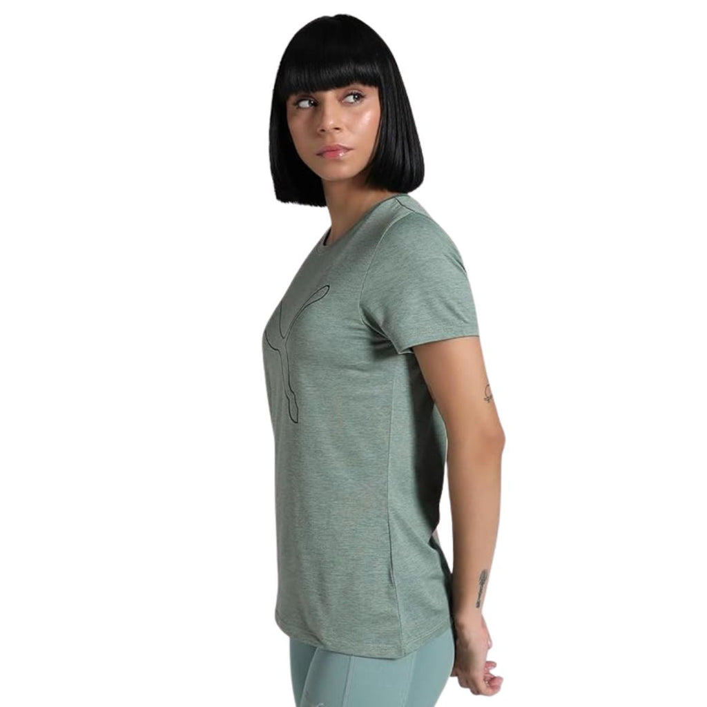 Puma Womens Train All Day Essential Heather Logo Tee