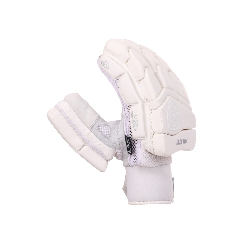 SG Hilite White Cricket Batting Gloves