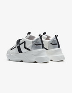 726 white silver buckle chunky sneaker