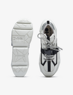 726 white silver buckle chunky sneaker