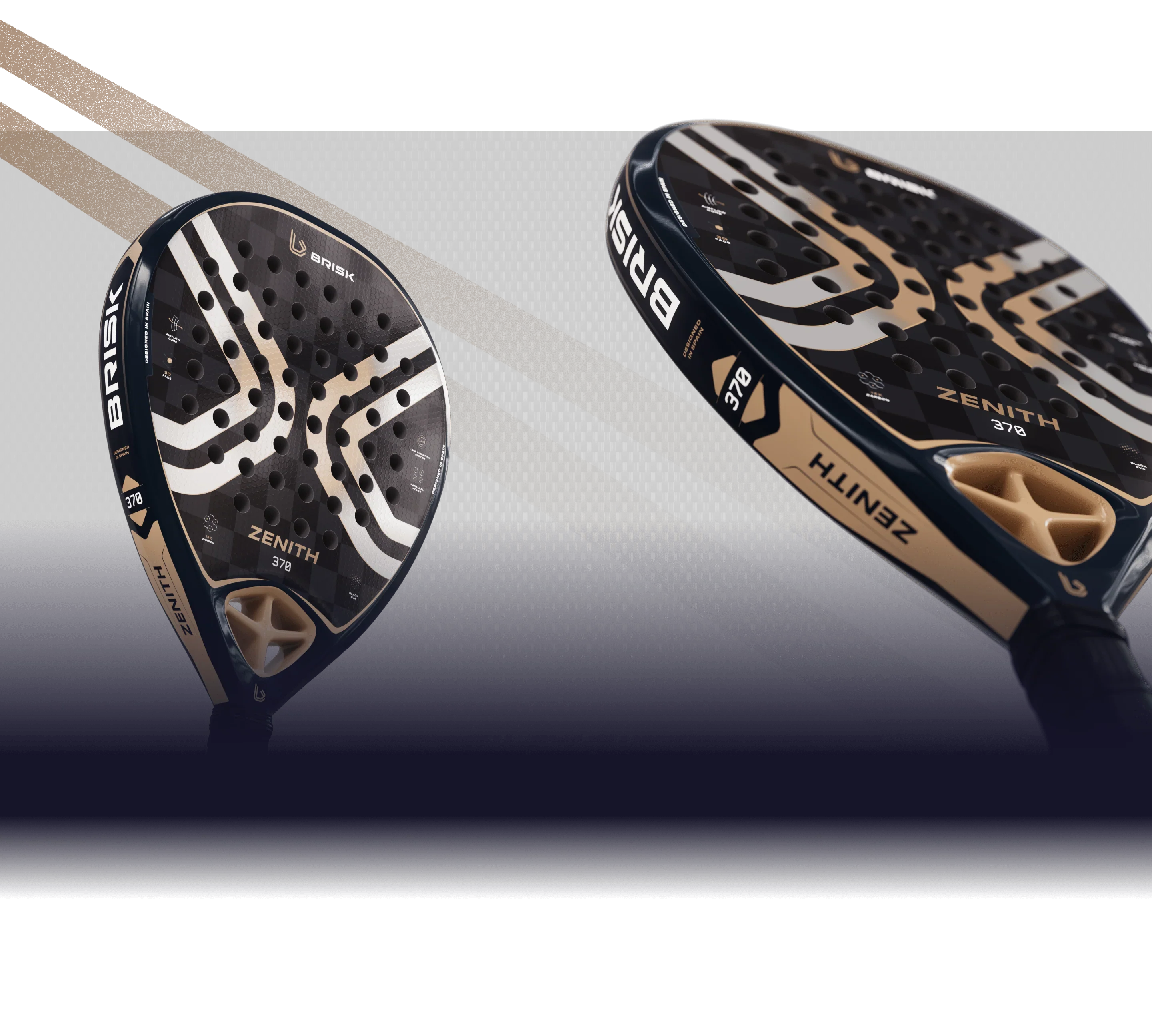 Brisk Zenith 370 Gms Padel Racquet (Designed in Spain)