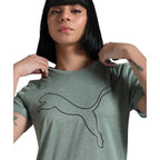 Puma Womens Train All Day Essential Heather Logo Tee