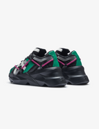 733 black over-panelled chunky sneaker