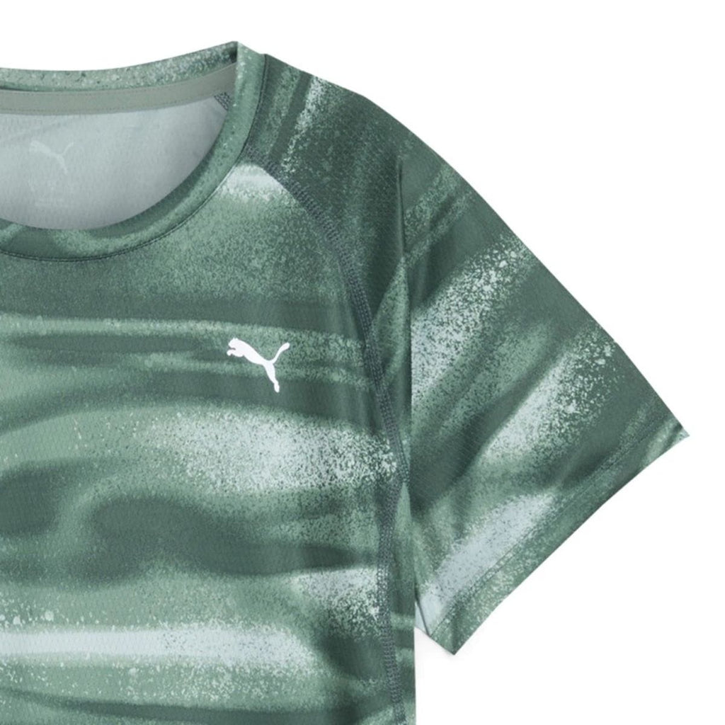 Puma Run Velocity All Over Print Crew Neck Short Sleeve T-Shirt