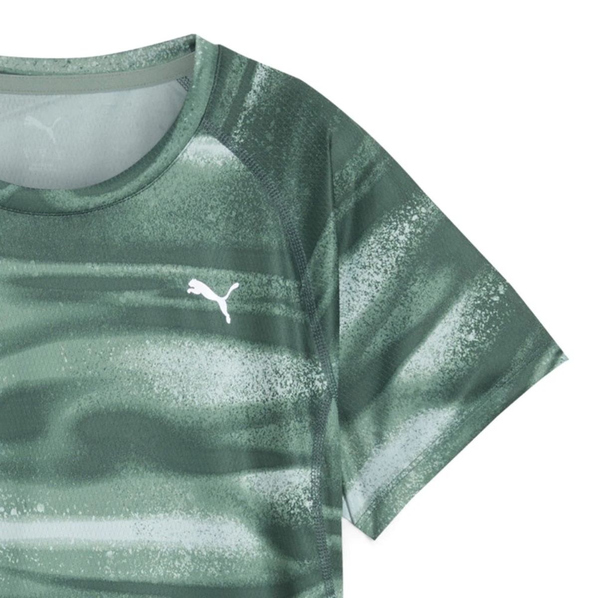 Puma Run Velocity All Over Print Crew Neck Short Sleeve T-Shirt