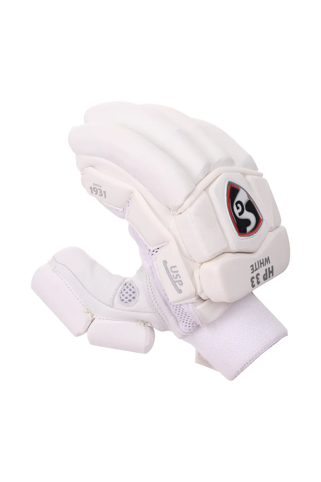 SG HP 33 Cricket Batting Gloves ( White)