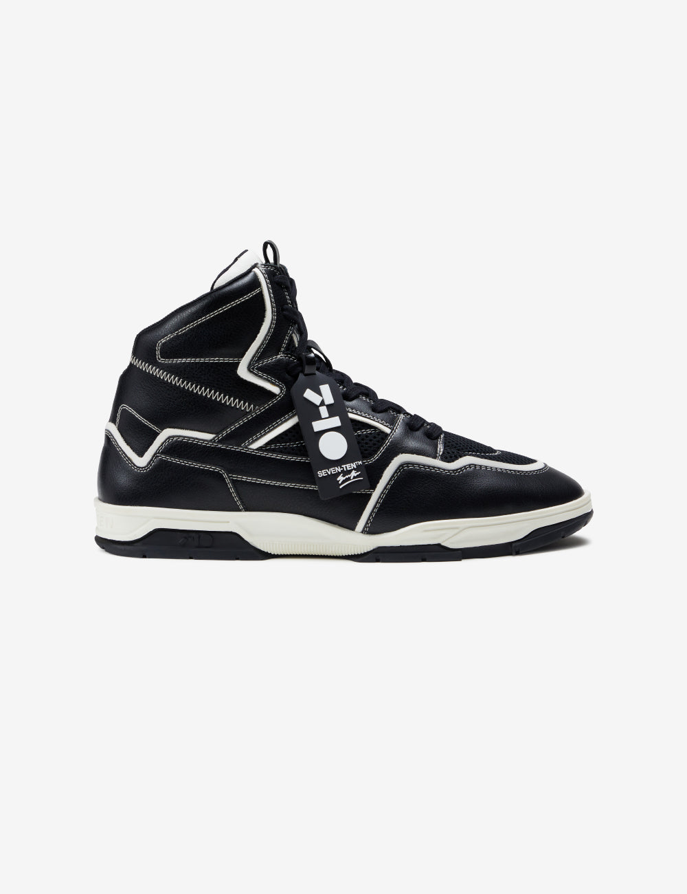 714 Black & White High-Top Sneakers - The Grand Sale
