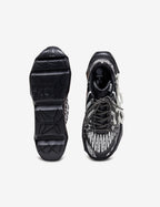 728 Black Graphic Chunky Sneakers