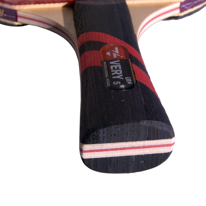 729 Very 5 Star Professional Wood Table Tennis Bat (1 Bat & 2 Balls with Cover)