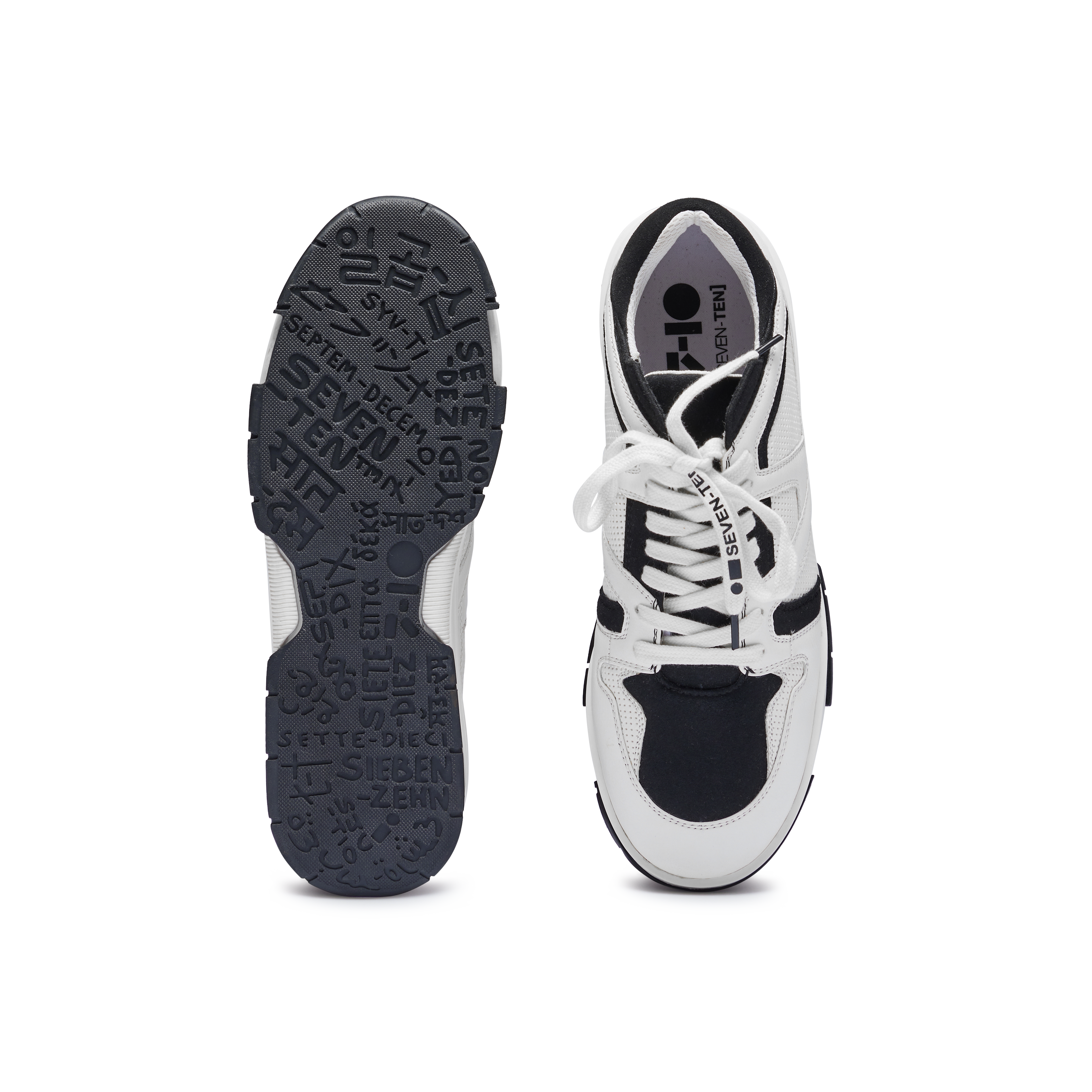 731 Black & White Dice Low-Top Sneakers - The Grand Sale