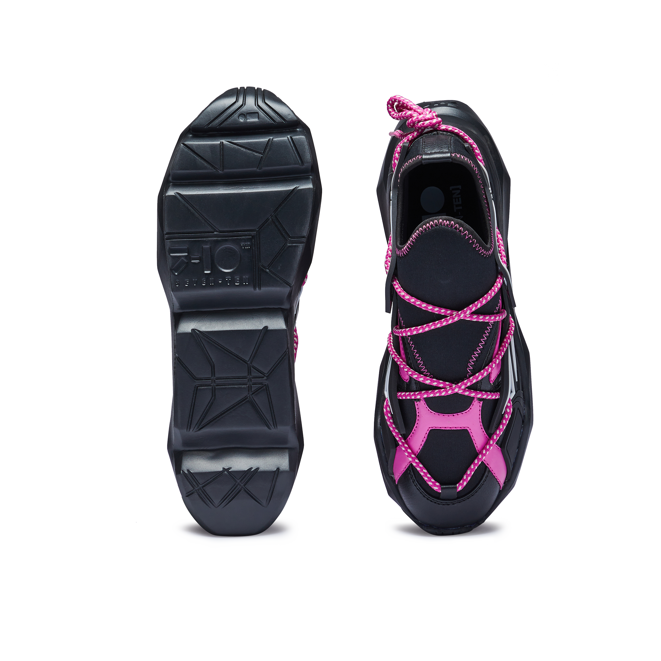 743 Flamink Pink & Black Chunky Sneakers