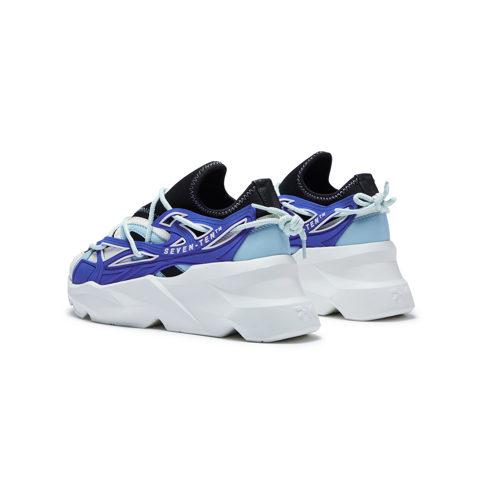 743 Hydra Blue & White Chunky Sneakers
