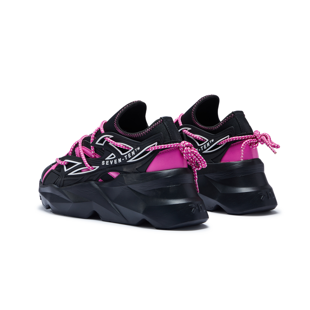 743 Flamink Pink & Black Chunky Sneakers - The Grand Sale