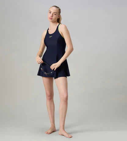 Speedo Racerback Swimdress With Boyleg Female Swimwear