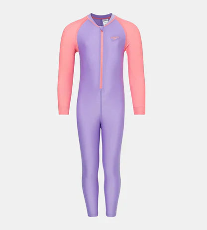 Speedo Colorblock All In One Suit Kids Swimwear