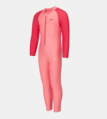Speedo Colorblock All In One Suit Kids Swimwear