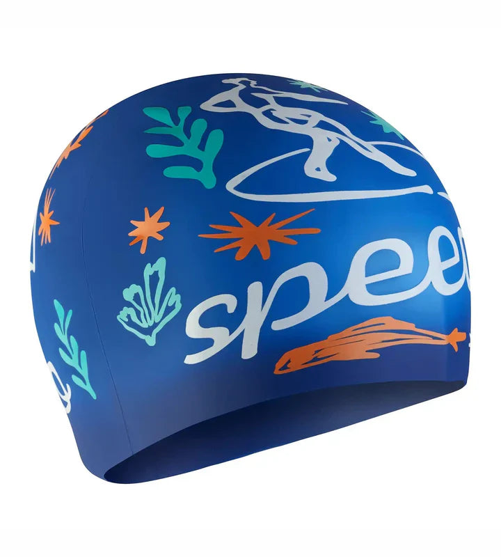 Speedo Slogan Print Swimming Cap