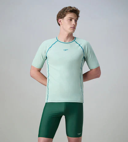 Speedo Short Sleeve Suntop Male Swimwear