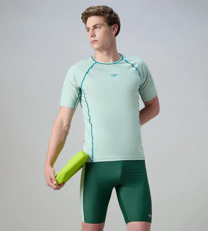 Speedo Short Sleeve Suntop Male Swimwear