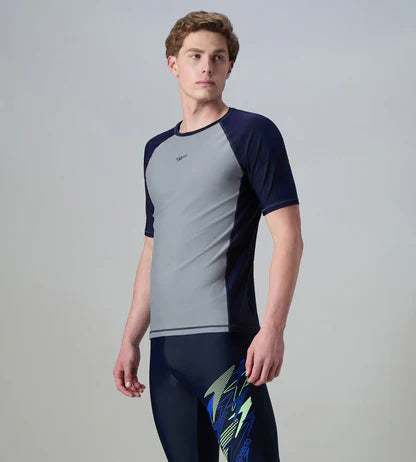 Speedo Short Sleeve Suntop Male Swimwear