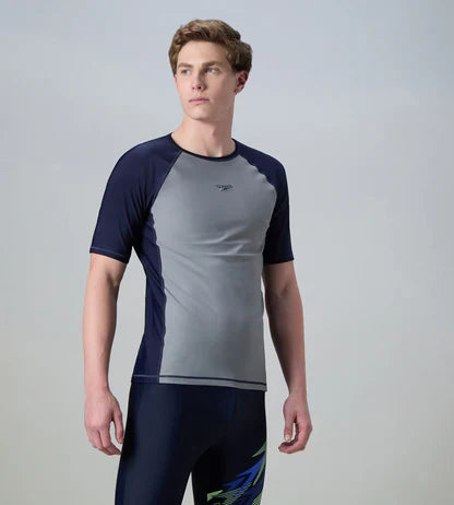 Speedo Short Sleeve Suntop Male Swimwear