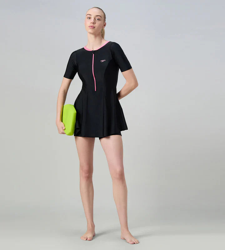 Speedo Endurance 10 Short Sleeve Closedback Female Swimwear