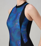 Speedo Printed Higneck Legsuit Female Swimwear