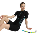Speedo End Essential Splice Print Closedback Kneesuit Female Swimming Costume