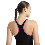 Speedo Solid Racerback Swimdress With Boyleg