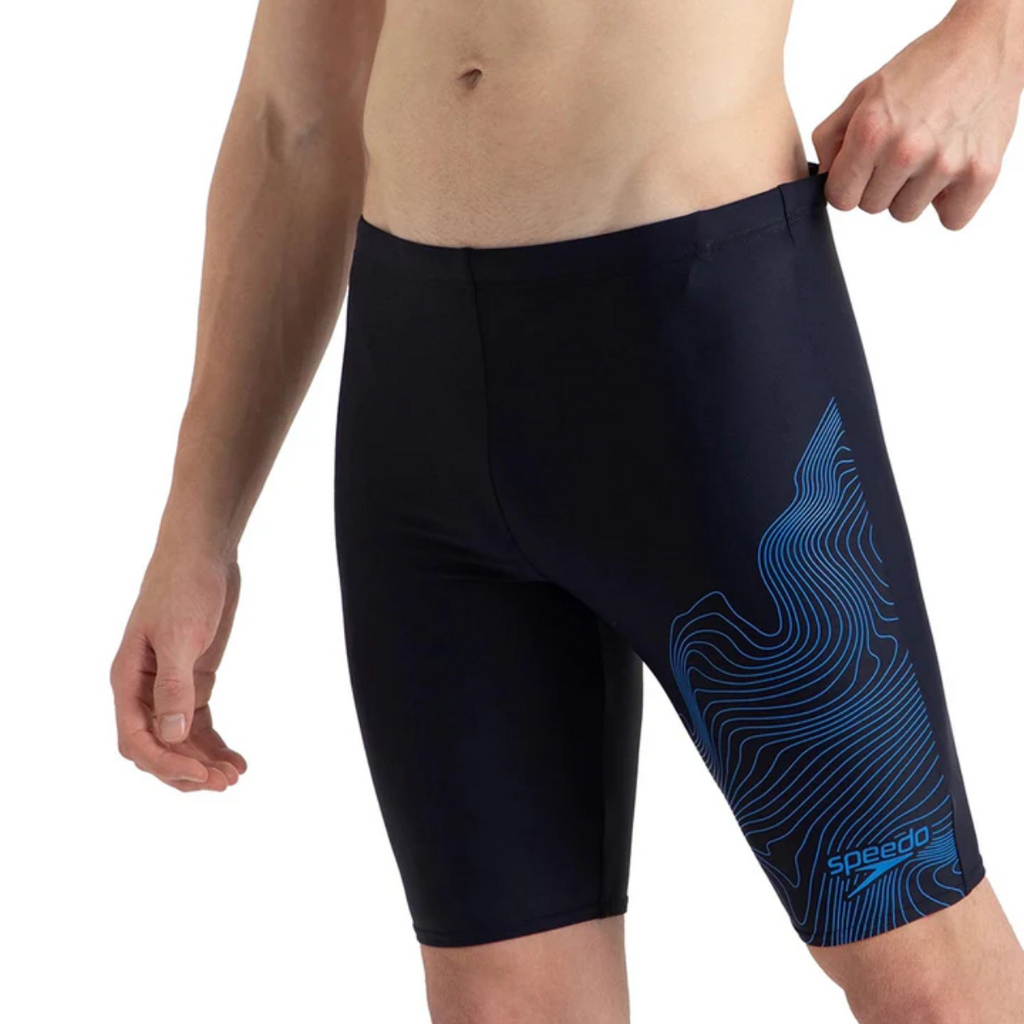 Speedo Tide Print Gala Logo Jammer Male Swimming Costume