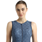 Speedo Allover Printed Closedback Female Swimdress With Boyleg