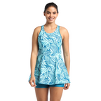 Speedo Allover Printed Swimdress With Boyleg Female Swimming Costume