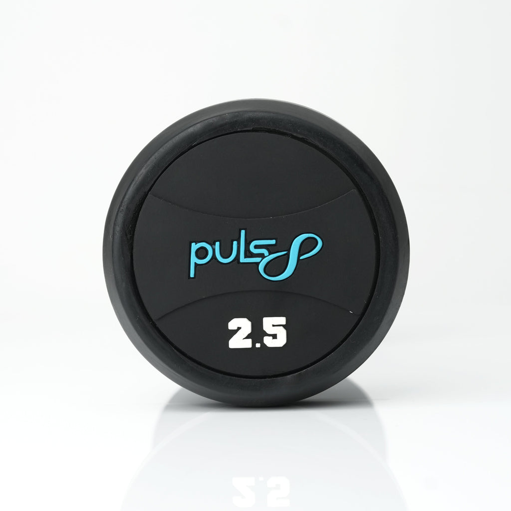 Puls8 Round Rubber Coated Dumbbell (SINGLE DUBMELL)