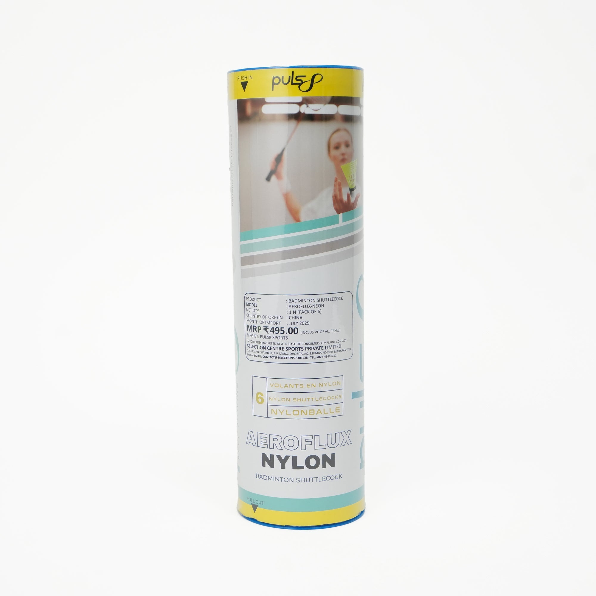 Puls8 Aeroflux Nylon Badminton Shuttlecock