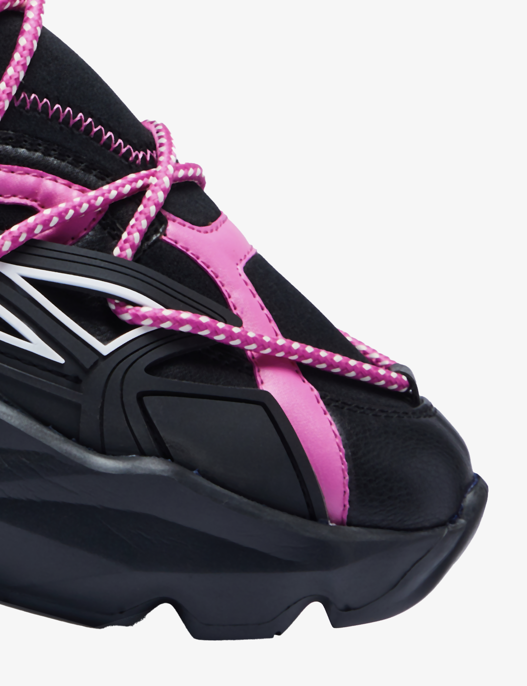 743 Flamink Pink & Black Chunky Sneakers - The Grand Sale