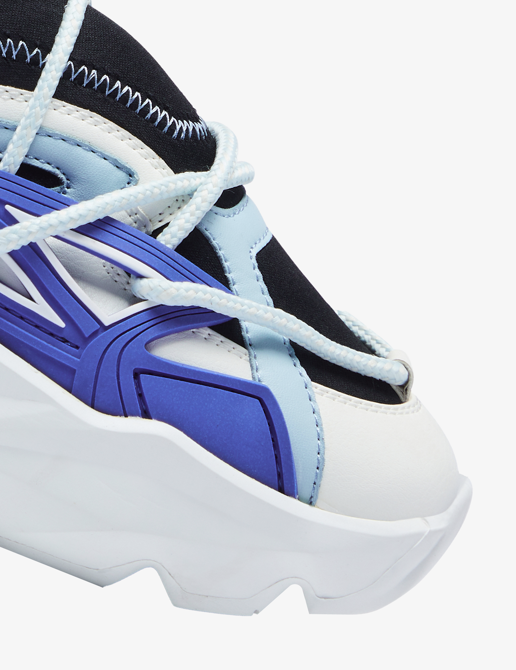 743 Hydra Blue & White Chunky Sneakers