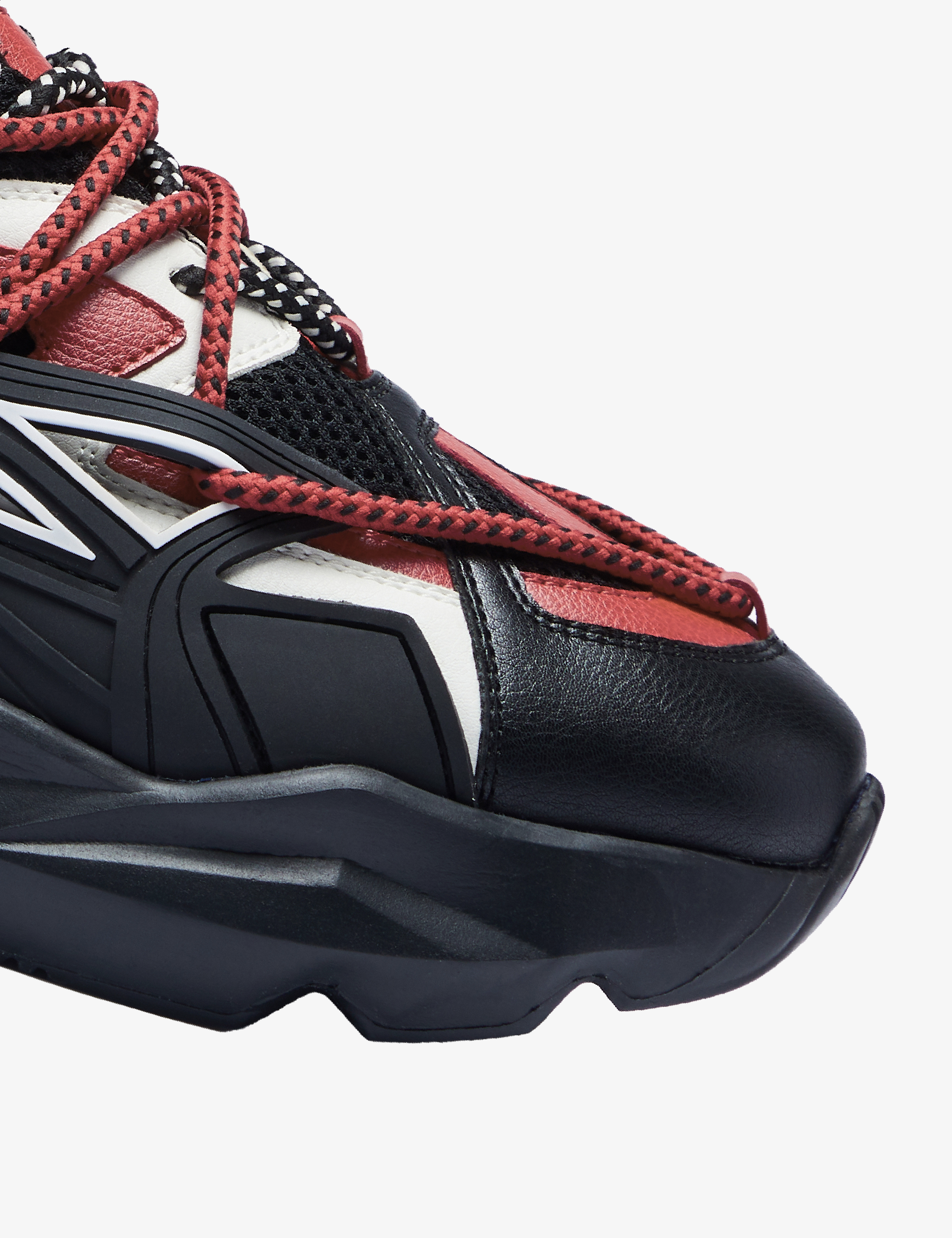 742 Crimson Red Low-Top Chunky Sneakers - The Grand Sale