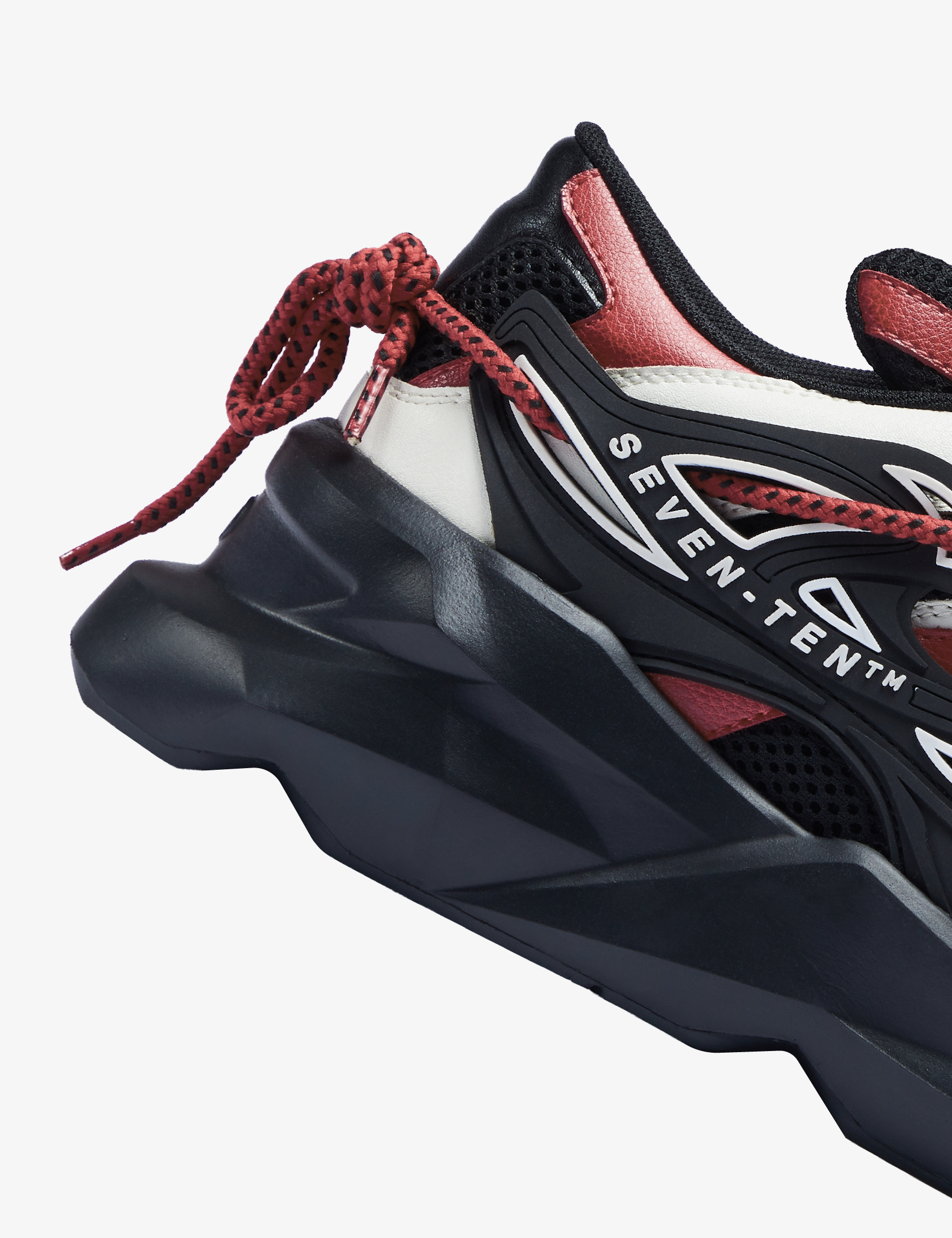 742 Crimson Red Low-Top Chunky Sneakers - The Grand Sale