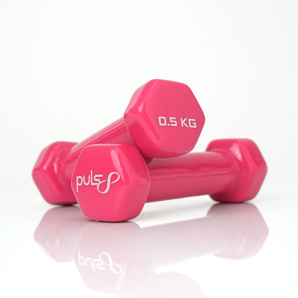 Puls8 Vinyl Hex Dumbbell (Single Dumbbell)