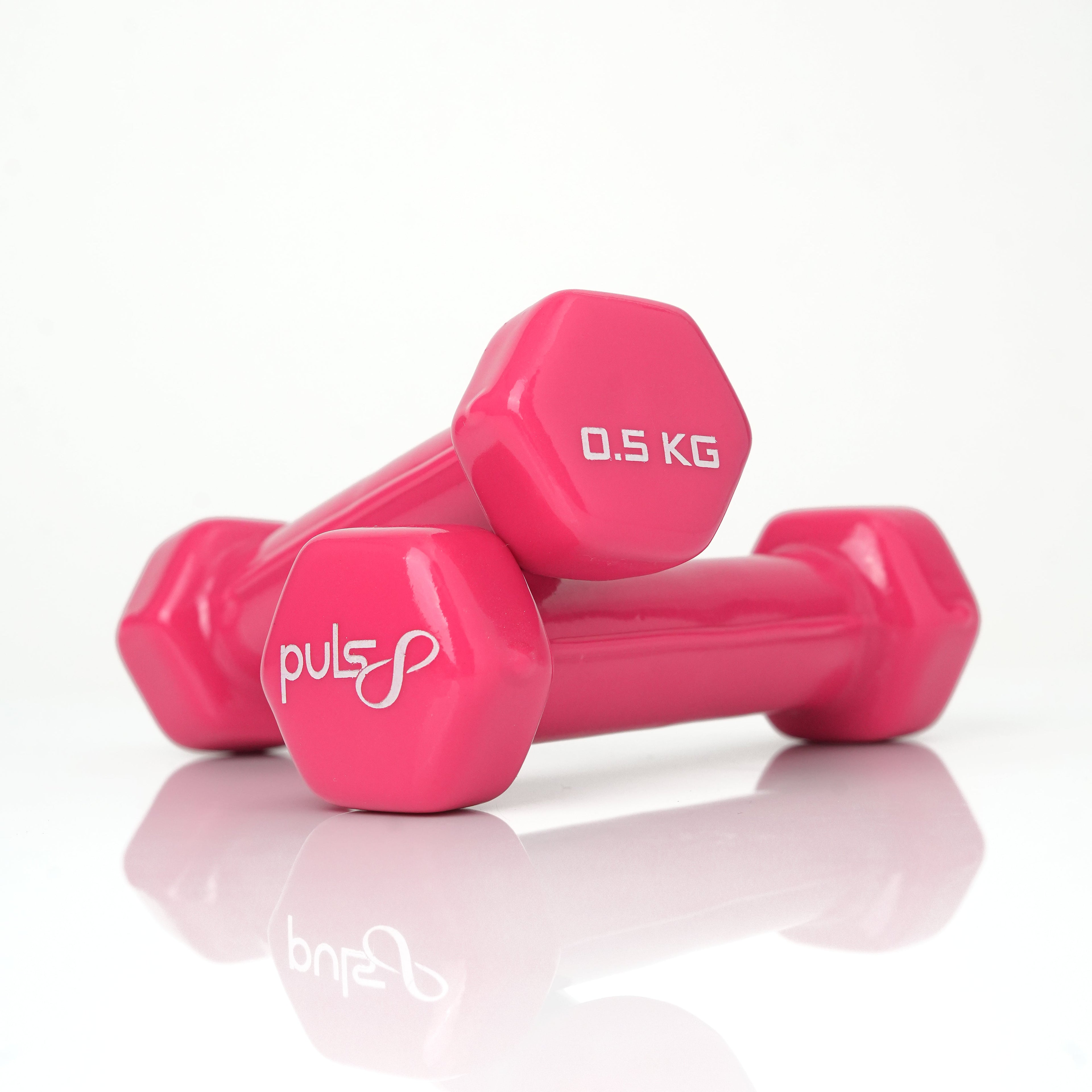 Puls8 Vinyl Hex Dumbbell (Single Dumbbell)