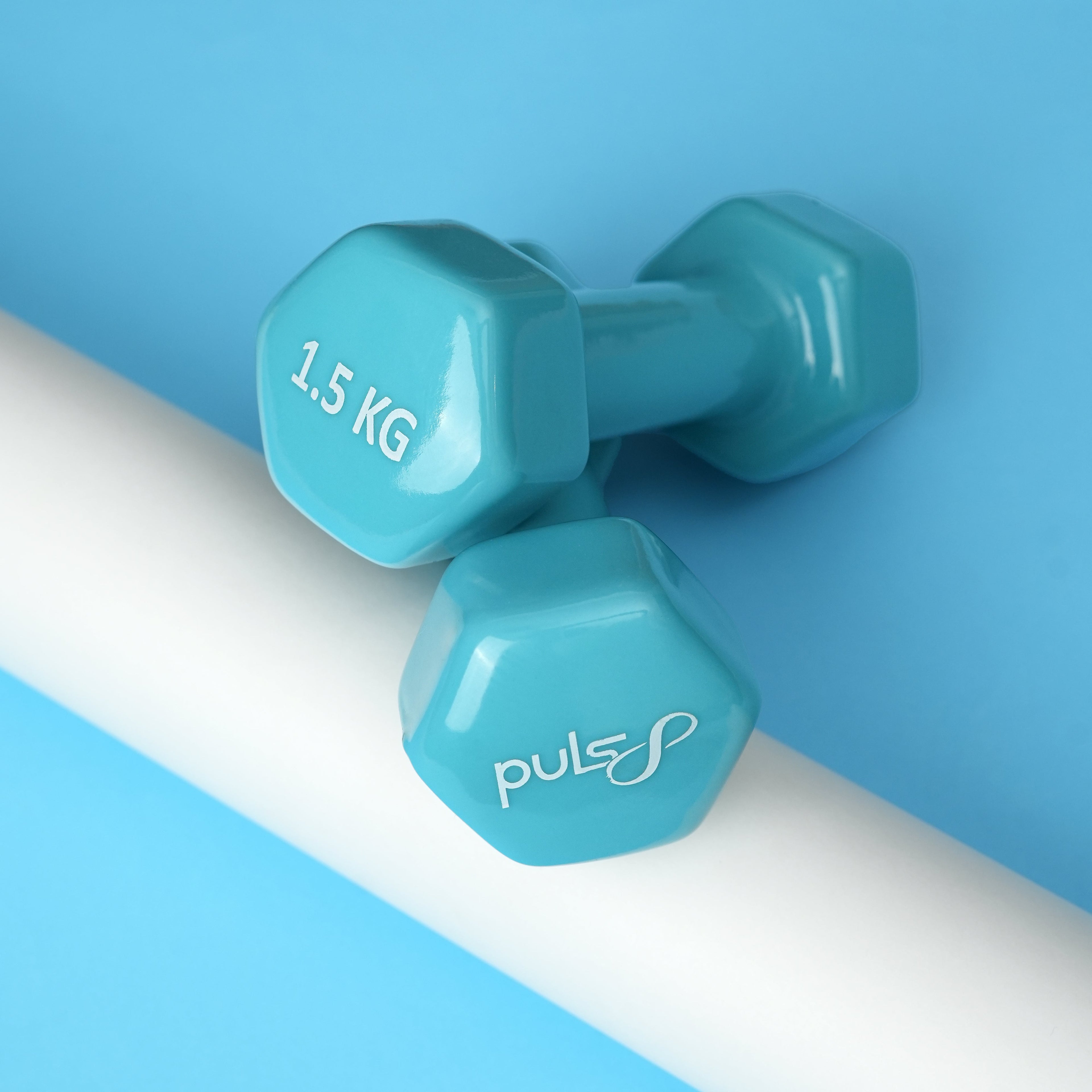 Puls8 Vinyl Hex Dumbbell (Single Dumbbell)