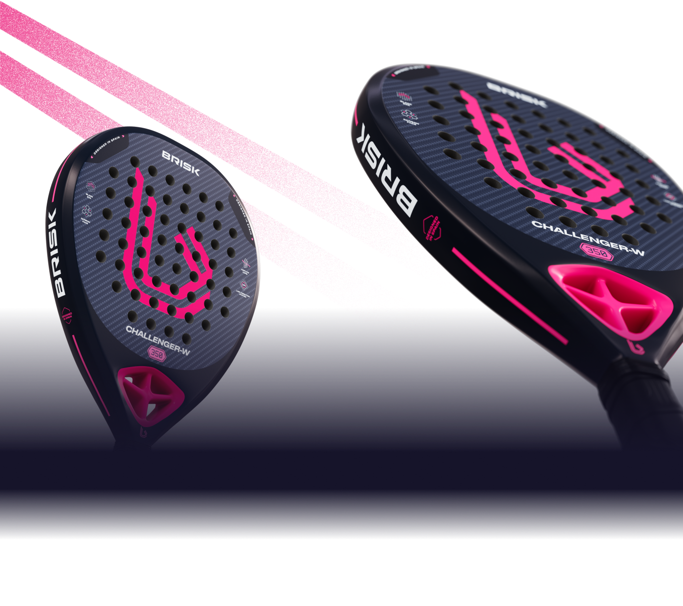 Brisk Challenger W 350 Gms Padel Racquet (Designed in Spain)