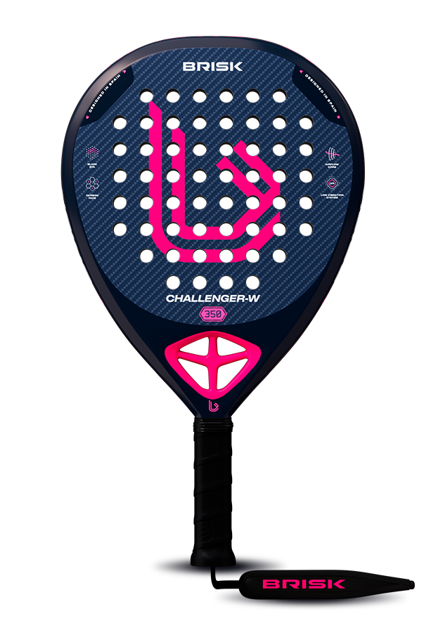 Brisk Challenger W 350 Gms Padel Racquet (Designed in Spain)
