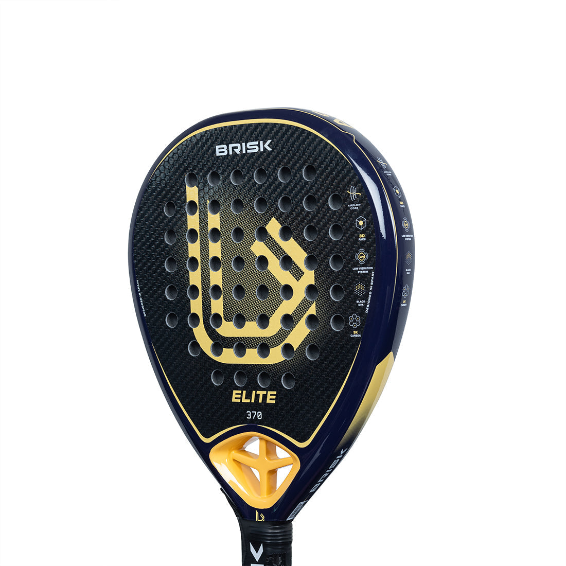 Brisk Elite 370 Gms Padel Racquet (Designed in Spain)